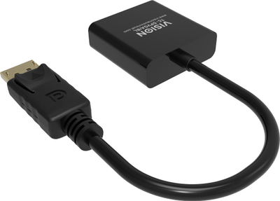 Видео адаптер Vision TC-DPVGA/BL, DisplayPort во VGA, црн
