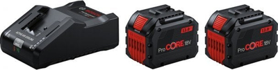 Set bateri dhe karikues Bosch ProCORE 18V, 2x12Ah, GAL 18V-160, i zi