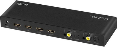 Switch HDMI matriks LogiLink 4x2, 4K 60Hz, HDR ARC, i zi