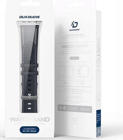 Rrip ore Apple Watch Dux Ducis YS, lëkurë natyrale, 42 44 45 49mm, blu