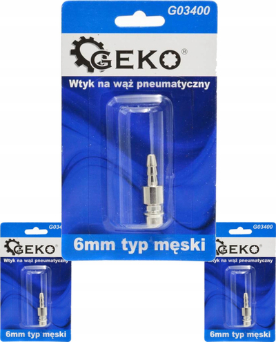 Adapter pneunmatik GEKO, 6 mm, lidhje mashkull