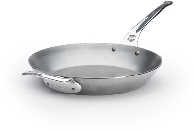 Tigan De Buyer Mineral B Pro, јаглероден челик, професионален, сребрен
