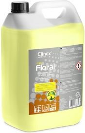 Универзален течен детергент за под Clinex Floral Citro, 5L, мирис на цитрус