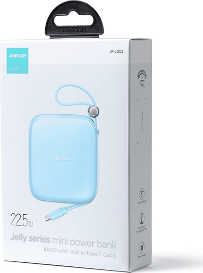 Karikues portativ Joyroom Jelly Series JR‑L002, 10000mAh, 22.5W, blu