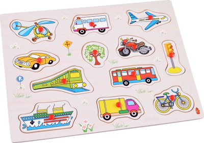 Puzzle druri ZA4720, mjete transporti, 12 copa, shumëngjyrësh