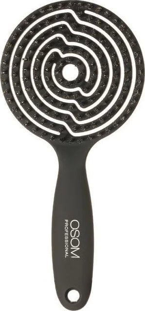 Furçë flokësh OSOM Round Brush Lollipop, 23cm, e zezë