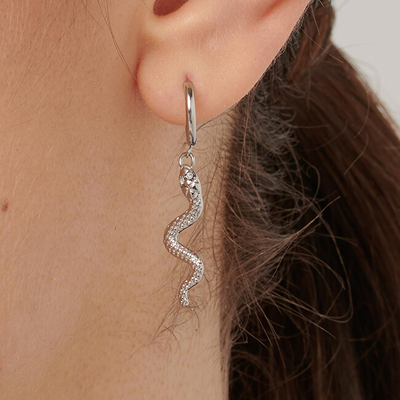 Vathë unikalë Snake Chakra Hoop Earrings BHKE192 Brosway