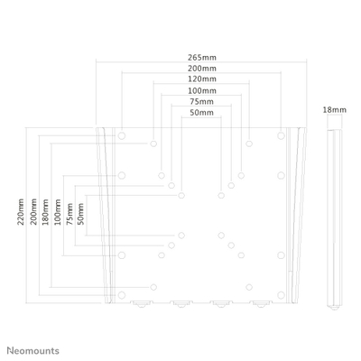 Mbajtëse muri Neomounts FPMA-W110BLACK për TV 10\"–40\", e zezë