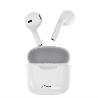 Kufje pa tela Media-Tech R-Phones MT3589W, TWS, me kuti karikimi, të bardha