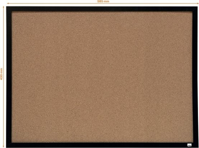 Tabllo njoftimesh Nobo Cork Board, 585x430 mm, me kornizë metalike, e zezë