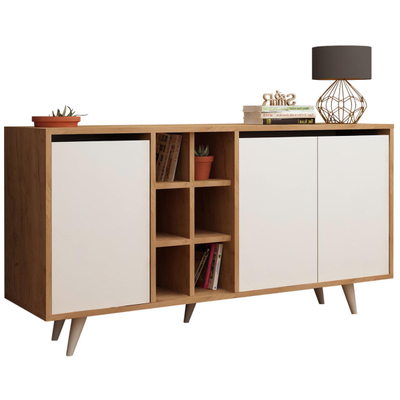Komodë melamine 140×40×86 cm (HM9432.02), bardhë