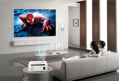 Projektor Zenwire FHD Multimedia, 1080p, 8000 lm, WiFi me Android 9, i bardhë