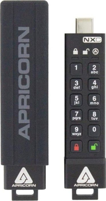 USB flash Apricorn Aegis Secure Key 3NXC, 4GB, USB 3.2, e zezë