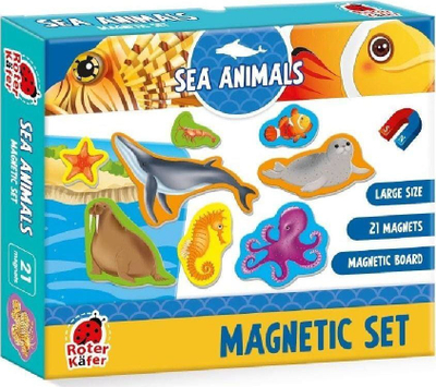 Set magnetik me tabelë Roter Kafer Sea Life RK2090-05, lojë edukative, shumëngjyrësh