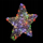 Ndriçues dekorativ për jashtë Christmas Lighting Star, 150 LED, 50 cm, shumëngjyrësh