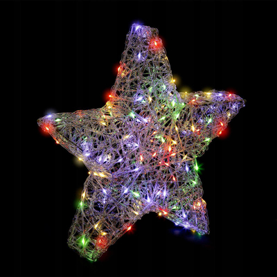 Ndriçues dekorativ për jashtë Christmas Lighting Star, 150 LED, 50 cm, shumëngjyrësh