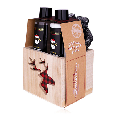 Set për meshkuj Accentra Men's Collection Winter Edition, xhel dushi për trup dhe flokë 150 ml + balsam pas rrojës 150 ml + sfungjer