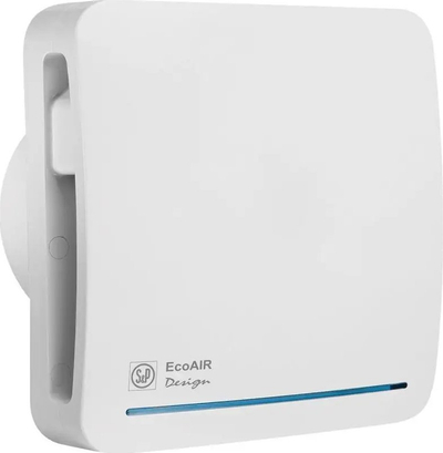 Ventilator banjo Soler &amp; Palau EcoAIR 5210612500, me higrostat, me timer, i bardhë
