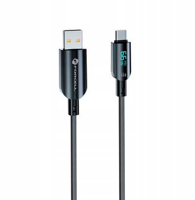 Kabllo USB Forcell F-ENERGY C272, USB A me USB C, 1.2m, 66W, i zi