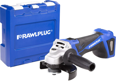 Makineri qoshe Rawlplug RawlGRINDER, 18V, disk 125 mm, blu e zezë