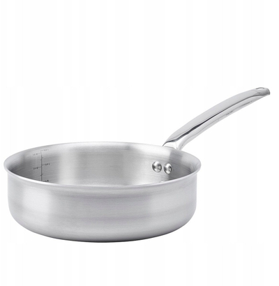 Tigan i thellë De Buyer Alchimy, 24 cm, çelik inox shumë shtresash, ngjyrë argjendi