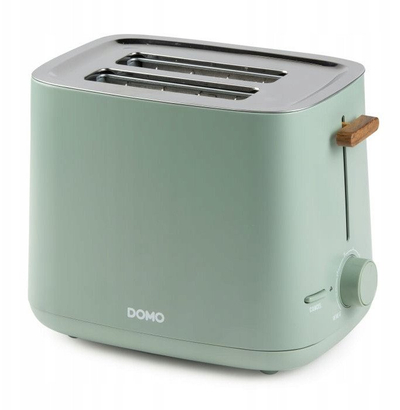 Тостер Domo DO 973 T Wood You, 2 слота, 850–1000W, мат зелена