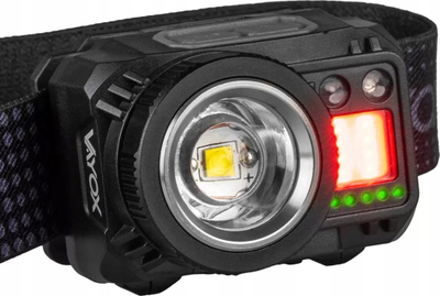 Фенер за на глава Vayox Headlamp Pro, LED Zум, USB C, црна