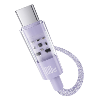 Кабел за полнење Baseus Gem, USB во USB Type-C, 100W, 2m, виолетов