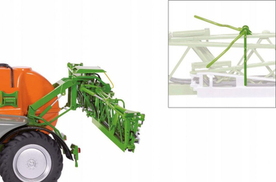Maket spërkatëse fushe Wiking Amazone UX 11200, shkallë 1:32, metal, portokalli me jeshile