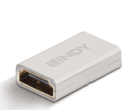 Përshtatës HDMI Lindy 2.1, femër‑femër, 8K UHD, ngjyrë e zezë