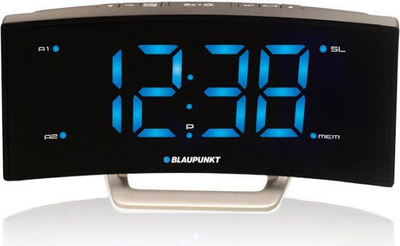 Radio digjitale me alarm Blaupunkt CR7BK Alarm Clock Radio Silver, e argjendtë