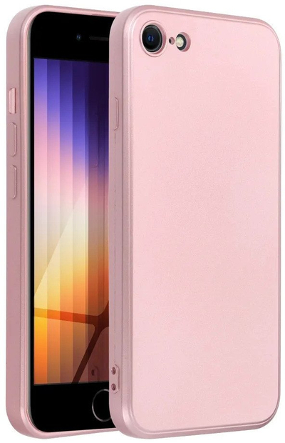 Mbrojtëse telefoni OEM Metallic për iPhone 16e SE 4 2025, TPU, me mikrofibër, rozë