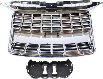 Grillë përpara MTuning për Audi A3 8P, S8 Style, krom e zezë