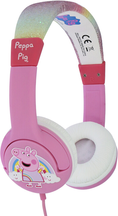 Слушалки OTL Technologies Rainbow Peppa, розова боја