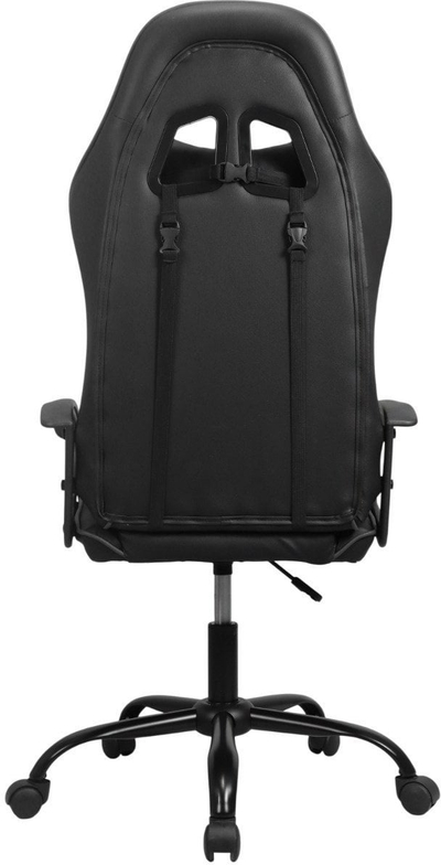 Karrige zyre Happygame 6911, ergonomike, me rrota, ngjyrë e zezë