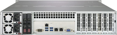 Shasi serveri Supermicro CSE-826BE1C4-R1K23LPB, 2U rackmount, 12 x 3.5" SAS SATA hot swap, ngjyrë argjendtë