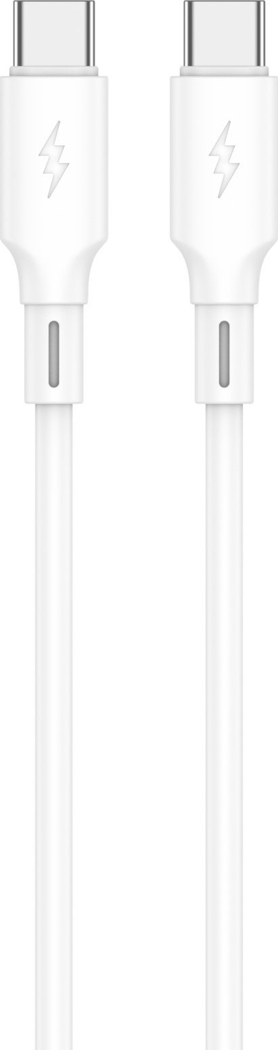 Kabllo karikues JELLICO B24 USB C në USB C, PD 60W, 1m, i bardhë