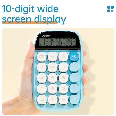 Deli Kalkulator 10Digit Blue Te35