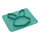 Pjatë silikoni për fëmijë U-grow Bunny, 30x25 cm, me vakum, blu