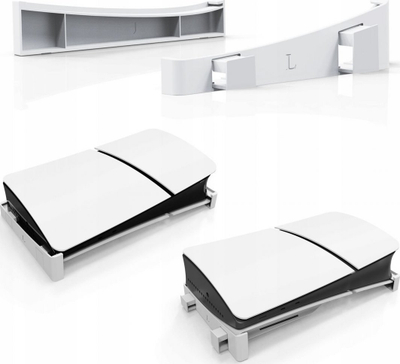 Stendë vertikale Coaster për PlayStation 5, aksesor për konsolën, e bardhë