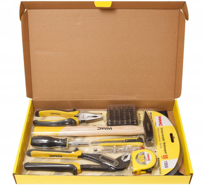 Set veglash WMC Tools, 50 copë, çelik krom vanadium, me kuti plastike