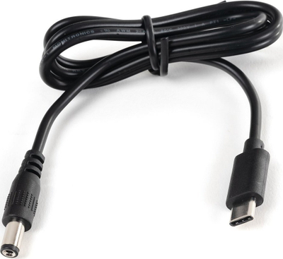 Kabllo adapter USB-C në DC 2.1/5.5, 5V 1A, 100cm, i zi
