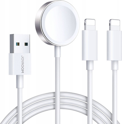 Kabllo karikimi 3 në 1 Joyroom S-IW007, USB A, Lightning edhe Apple Watch, 1.2m, e zezë