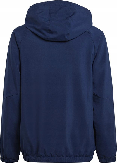 Xhaketë sportive për fëmijë Adidas Tiro 24 Jr IM8797, poliester i ricikluar, me kapuç, blu navy