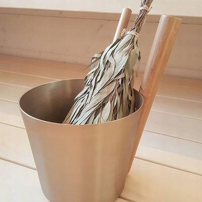 Kovë saune Rento Design, alumin, 5L, gri natyrale