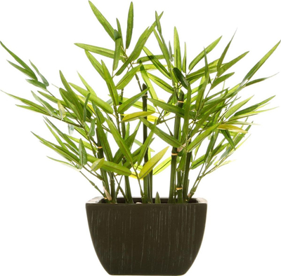 Bimë artificiale Atmosphera Bamboo, 35 cm, me vazo qeramike, jeshile