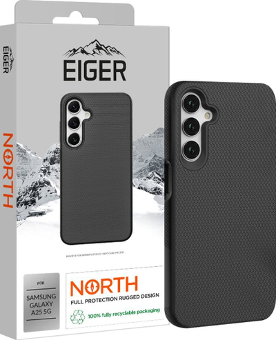 Këllëf telefoni Eiger North për Samsung Galaxy A25 5G, i fortë mbrojtës, i zi