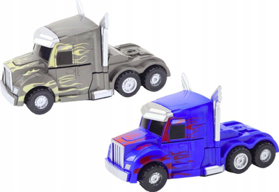 Lodër transformuese LEAN Toys Auto Robot Truck 2in1, kamion në robot, 2 ngjyra