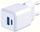 Полнач за ѕид 3MK Hyper GaN Charger 20W, USB A USB C, бел