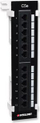 Patch panel Intellinet Cat5e, 12 porta, montim në mur, i zi